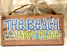 Sign Wooden Beach 5