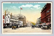 Portsmouth NH-New Hampshire, Market Square, Advertise, Vintage c1922 Postcard picture