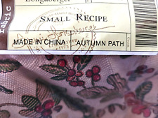 Longaberger Small Recipe Basket Autumn Path Fabric Liner picture