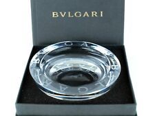 BVLGARI Rosenthal Crystal Bowl Cigarette Ashtray Accessories 12 CM W/ Box  Good picture
