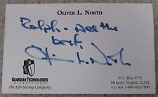 Lt. Col. Oliver North Signed Autographed Card Personally Obtained picture
