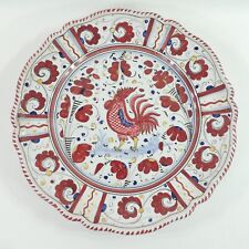 RED ROOSTER by Deruta Flowers Bands Yellow Accent Round Chop Plate picture