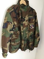 Military Air Force BDU Camo Cold Weather Field Jacket Combat Infantry Patches M picture