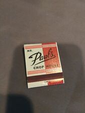 Vintage  Mr. Paul's Chophouse  Matchbook- Detroit Michigan Unstruck picture