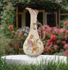 Antique RUDOLSTADT Gilded Floral Porcelain Vase Signed 46 RW Germany picture