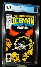 CGC ICEMAN #4 1985 Marvel Comics CGC 9.2 Near Mint- White Pages picture