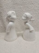 Kissing Vintage Angel's White Porcelain Ceramic 7 1/2
