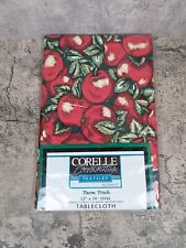 NEW Corelle Coordinates  FARM FRESH Apples Tablecloth Oblong Oval 52
