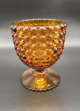 EAPG Vintage Thousand Eye Amber Glass Sugar Dish 1880s Richards & Hartley picture