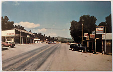 Mayhill New Mexico Street View Gateway to Lincoln NF Vintage Chrome Postcard B6 picture