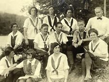 TE Photo Girls Camp TAHOMA Armington 1910-20s Pike New Hampshire Group  picture
