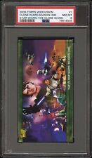 2009 Topps Star Wars Clone Wars Widevision #1 Ahsoka Title Card PSA 8 picture