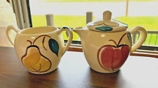 Vintage Purinton Pottery Teapot and Handled Creamer Dish Cup picture
