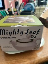 Mighty Leaf Salon Teapot - White & Green - Brand New in box picture