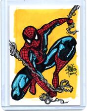 2011 SPIDER-MAN THE ART OF BRIAN KONG HAND SIGNED AUTO ARTIST SKETCH CARD #d 1/1 picture