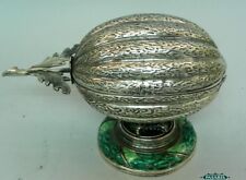 Silver and Enamel Ethrog Box Container Augsburg Germany Circa 1800 Judaica picture