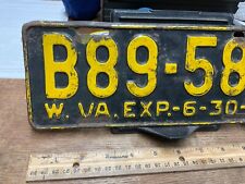 1952 West Virginia License Plate Vintage Rustic B89 581 picture
