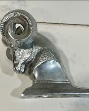 Vintage Dodge Ram Hood Ornament Chrome Horns Metal picture