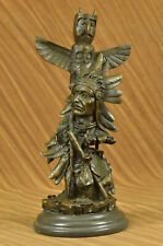 HUGE Indian Native American Art Chief Eagle Portrait Bust Bronze Marble Statue picture
