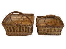 Vintage Handmade Chinese Nesting Baskets - Set of Two - RARE picture
