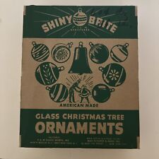EMPTY 1950's Christmas Ornaments Cardboard Box W/ Divider Vintage 