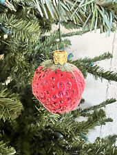 Vintage Christborn Strawberry Christmas Ornament Fruit picture