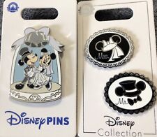 Disney Parks Mickey And Minnie Mouse Wedding   Mr. & Mrs. 3 Pins picture