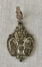 Vtg GHS Sterling Silver St. Christopher Protect Us Charm Medallion Mary & Joseph picture