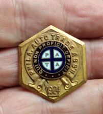 Antique 1924 Philadelphia Auto Trade Association Union Pin Badge  picture