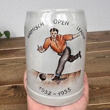 Vintage 0.5 LITRE Garmisch Open League 1952-53 Bowling Beer Mug Stein German picture
