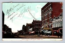 Findlay OH-Ohio, Central Portion of Main Street, Antique Vintage Postcard picture