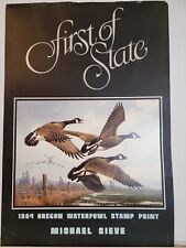 Vintage First of The State 1984 Oregon Waterfowl Stamp Print Proof Stamp Poster picture