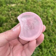1pc Rose Quartz Moon Bowl Carving Healing Crystal Carving|Crystal picture