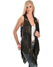 Kobler Leather Women's Yucaipa Fringe And Rhinestone Vest - Yucaipa Brown picture
