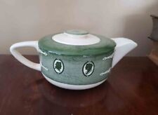 Vintage Royal China Colonial Homestead Green Vintage Teapot Some Crazing 1950s picture