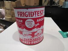 Vintage 1 Gallon Frigidtest Antifreeze Empty Can Westville Indiana Polar Bears picture