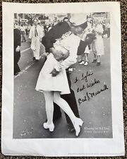 VJ Day Kiss Photo 11x14 Inch Signed By Carl Muscarello WWII Greta Friedman picture