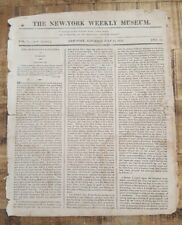 HISTORIC July 11, 1812 Newspaper - THE NEW-YORK WEEKLY MUSEUM - Vol. 1 No. 10 picture