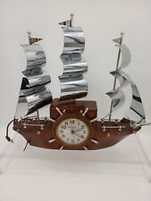 Vintage Mastercrafters Yankee Clipper Sailboat Electric Clock Sessions  picture