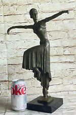 Turkish Dancer by Chiparus Art Nouveau Marble Base Hot Cast Sculpture Statue NR picture