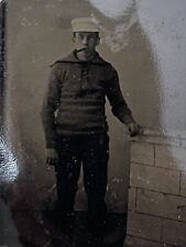 Antique Tintype Photo of a Sailor USS America? picture