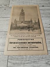 Rare 1901 EXPOSITION Buffalo New York ELECTRIC TOWER Brochure w Street MAP picture