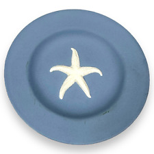 Vintage Wedgwood Blue Jasperware Starfish Plate Tray Trinket Jewelry Rings 4.25