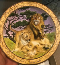 Bush Gardens African Lion “ Extinction Is Forever” 3D Collector Plate #560/7500 picture