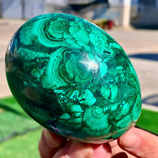 1.42LB Natural glossy Malachite ball transparent cluster rough mineral sample picture
