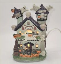 1995 Vintage Haunted House It is Hand Painted Porcelain With a Working Light picture