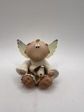 Vintage Angel Cheeks Figurine holding dog licking Kirk's Kritters Russ 2001 picture