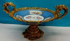 Antique 1847 French Porcelain Serves and Bronze Center Piece. picture