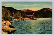 Grand Lake CO-Colorado, Scenic View Of Lake, Antique, Vintage Souvenir Postcard picture