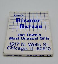 Bizarre Bazaar Old Town CHICAGO 1517 N. Wells Street Illinois FULL Matchbook picture